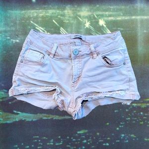 refuge blush-colour denim shorts
